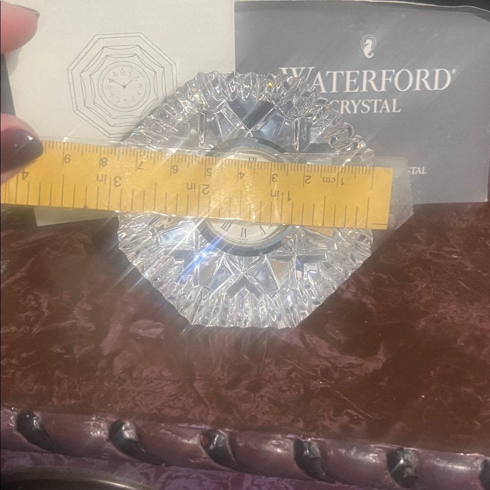 Waterford Crystal Clock with Silver and Clear Design - Picture 8 of 14